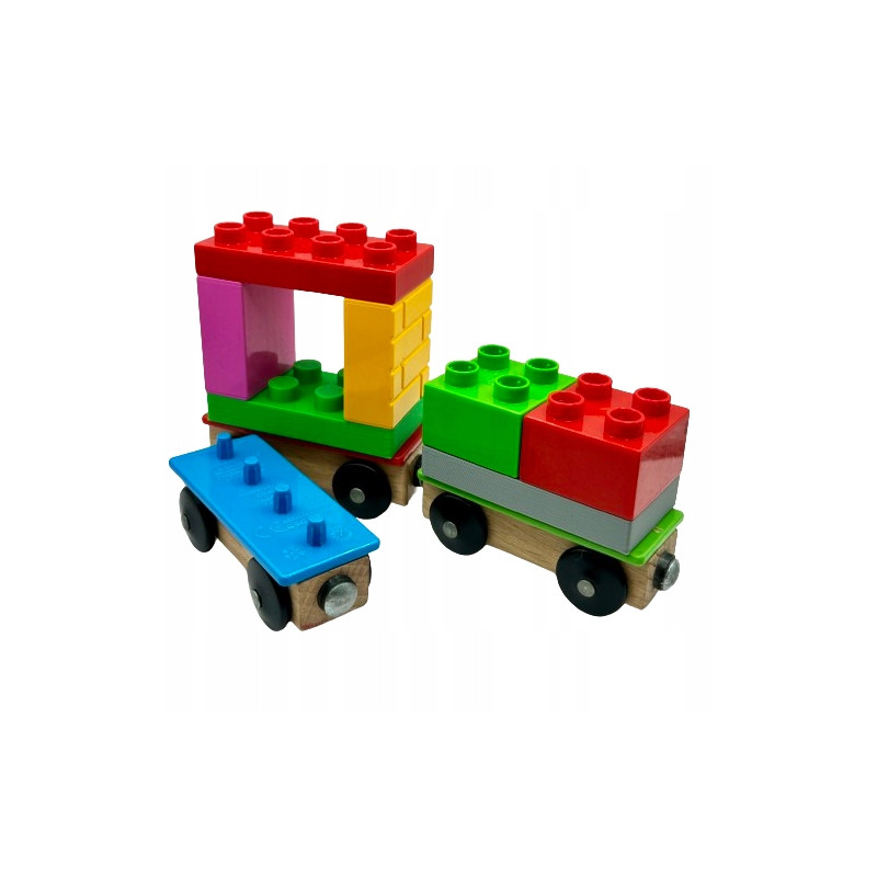 Nakładka do Lego DUPLO na wagonik do Torów Kolejki Drewnianej z Ikea Lillabo Nakładka do Lego DUPLO na wagonik do Torów Kolejki Drewnianej z Ikea Lillabo
