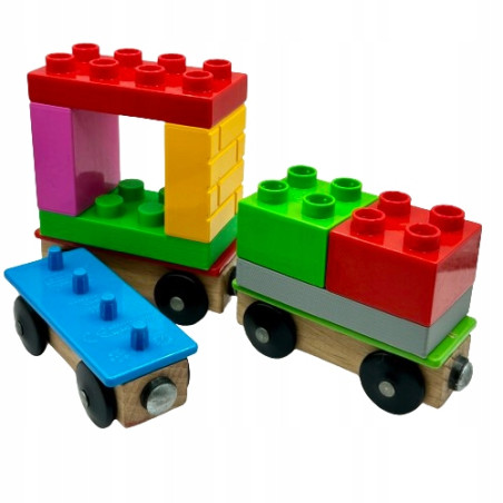 Nakładka do Lego DUPLO na wagonik do Torów Kolejki Drewnianej z Ikea Lillabo