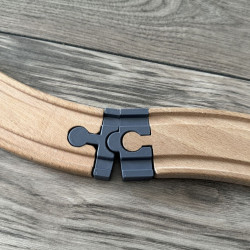 4x Mini Łącznik Elastyczny do Torów Kolejki Drewnianej z Ikea Brio Lidl