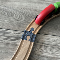 4x Mini Łącznik Elastyczny do Torów Kolejki Drewnianej z Ikea Brio Lidl