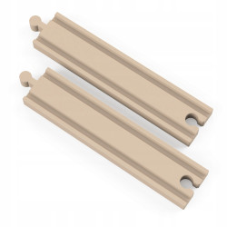 2x TOR DO KOLEJKI DREWNIANEJ 20CM - POCIĄGI TORY DREWNIANE FABRYKATOROW