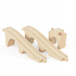 2x ŁAGODNY PODJAZD I MOST DO TORÓW KOLEJKI DREWNIANEJ - FabrykaTorow