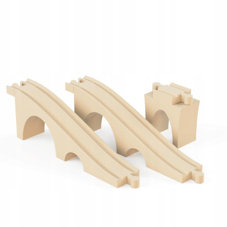 2x ŁAGODNY PODJAZD I MOST DO TORÓW KOLEJKI DREWNIANEJ - FabrykaTorow