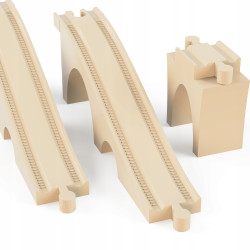 2x ŁAGODNY PODJAZD I MOST DO TORÓW KOLEJKI DREWNIANEJ - FabrykaTorow