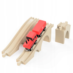 2x ŁAGODNY PODJAZD I MOST DO TORÓW KOLEJKI DREWNIANEJ - FabrykaTorow