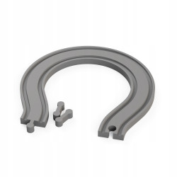 NAWRÓT ZAKRĘT DO TORÓW KOLEJKI DREWNIANEJ +2 ŁĄCZNIKI - od FabrykaTorow