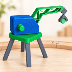 Magnetyczny Dźwig do Kolejki Drewnianej – Kompatybilny z IKEA LILLABO i BRIO