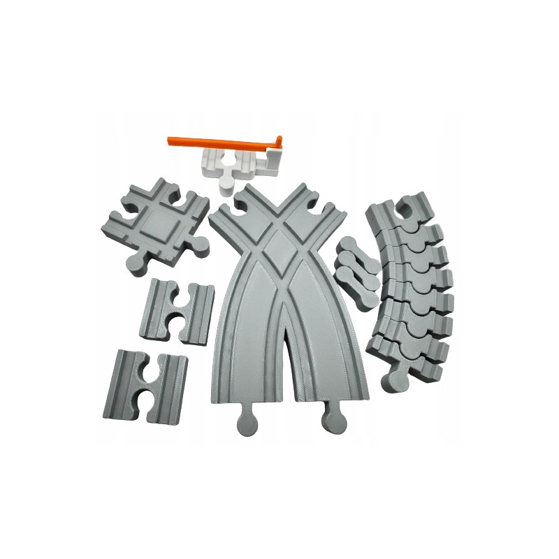 Zestaw 9 elementów do Torów Kolejki Drewnianej z Ikea Lidl Brio